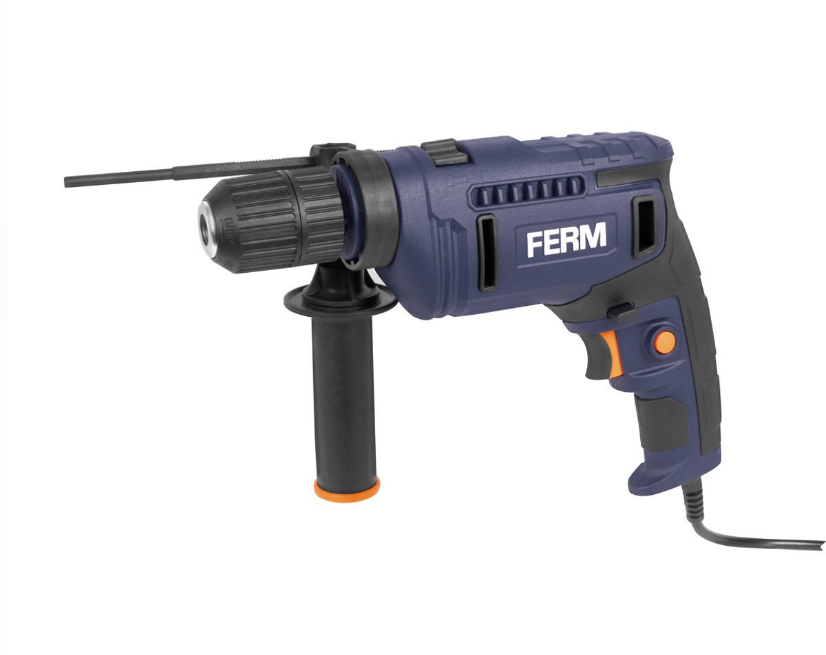 FERM PDM1068 Klopboor - 550W - 2 Versnellingen - 13mm - Snelspanboorkop - Diepte aanslag - Extra Handgreep