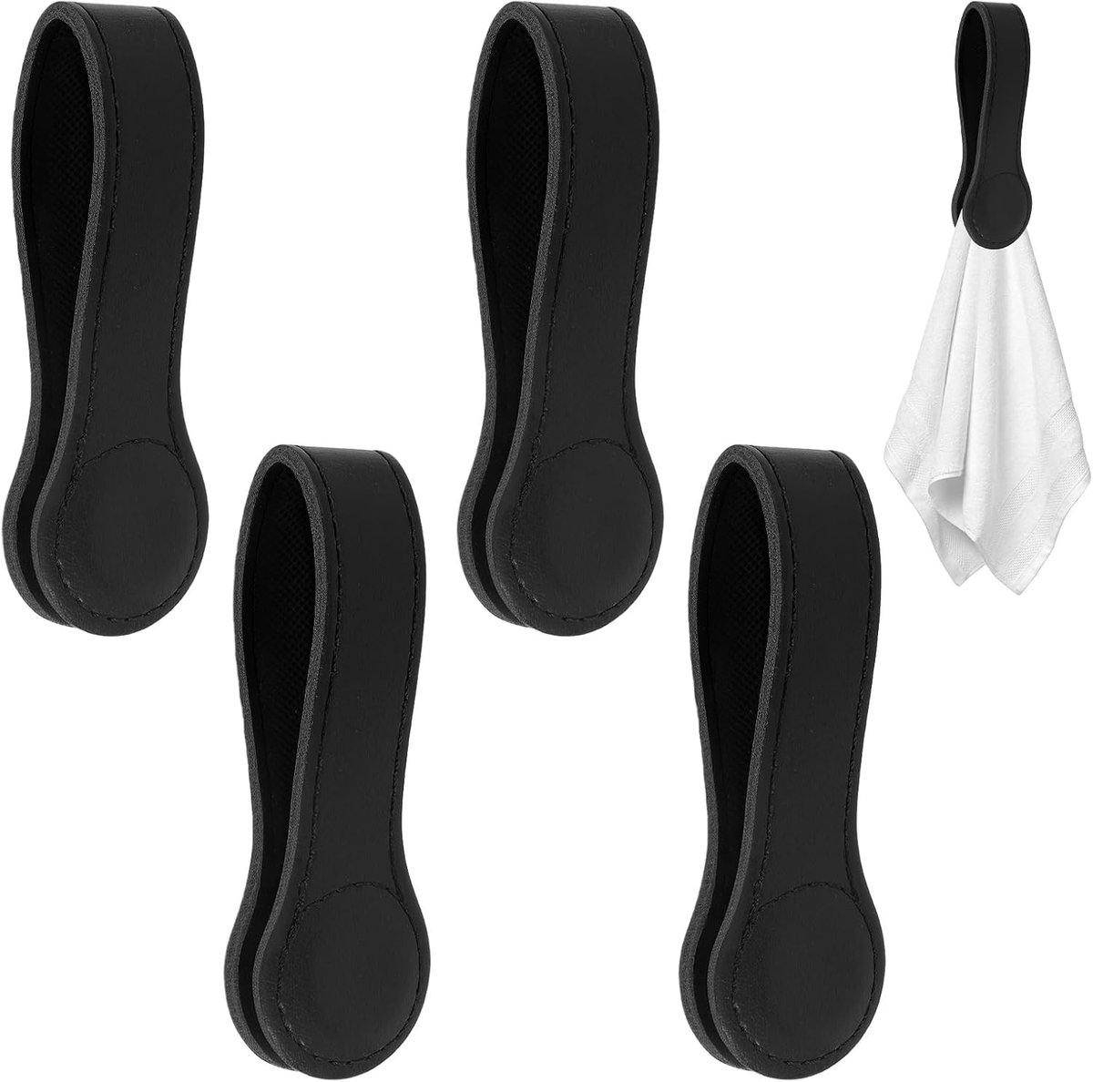 Magnetische handdoekhouder van leer met 4 magnetische clips voor kinderwagens en meer accessoires