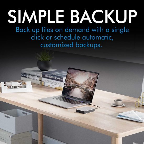 Externe Harde Schijf - Draagbare Opslag - Data Back-up - Gemaakt van Gerecycled Materiaal - 4TB - Zilver — afbeelding 4