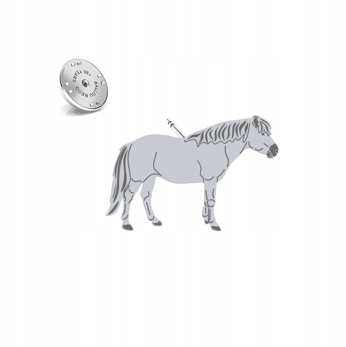 Zilveren Speld met Hucul Paard 925 - Uniek Cadeau