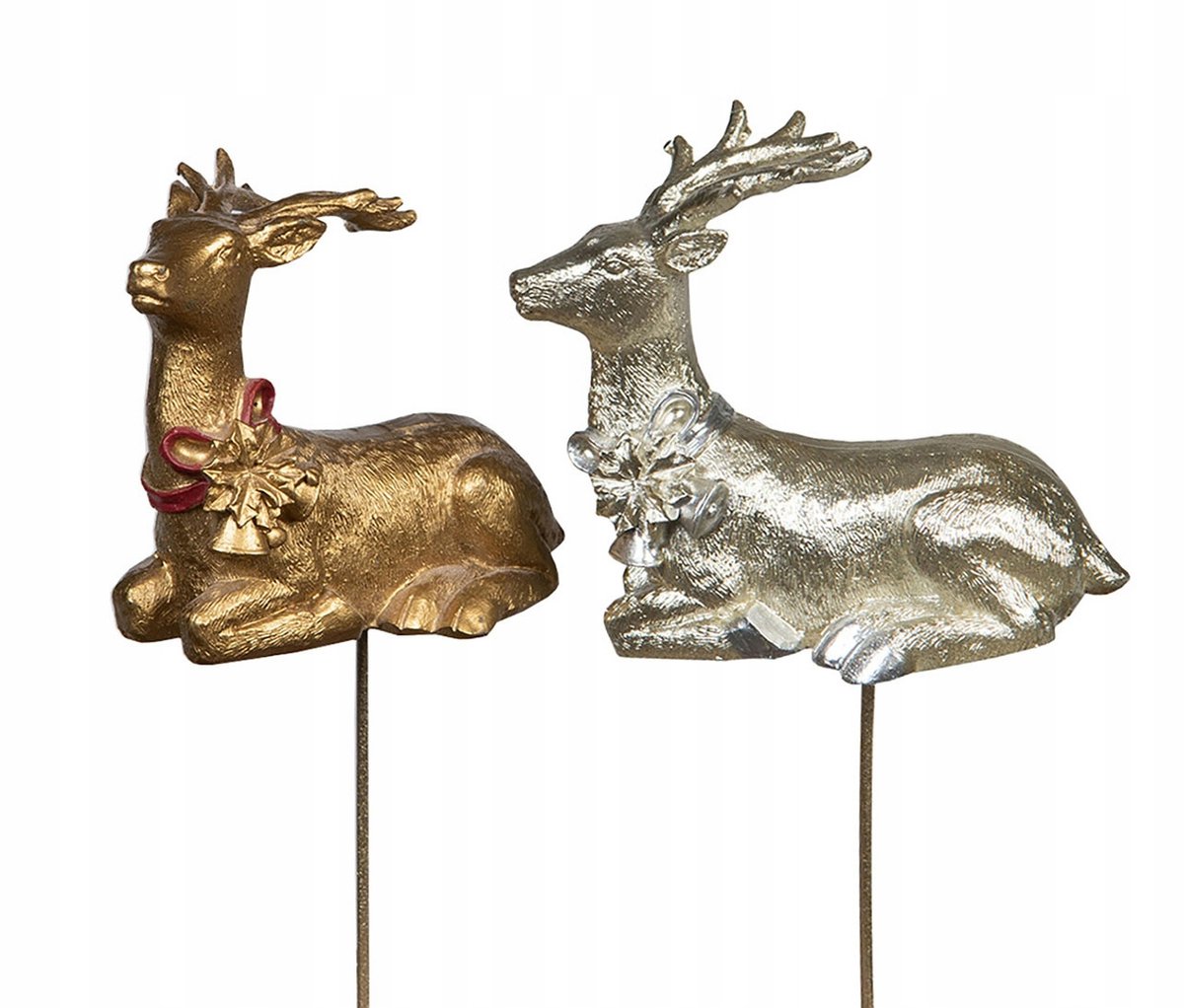 Set van 2 decoratieve rendieren voor bloempotten
