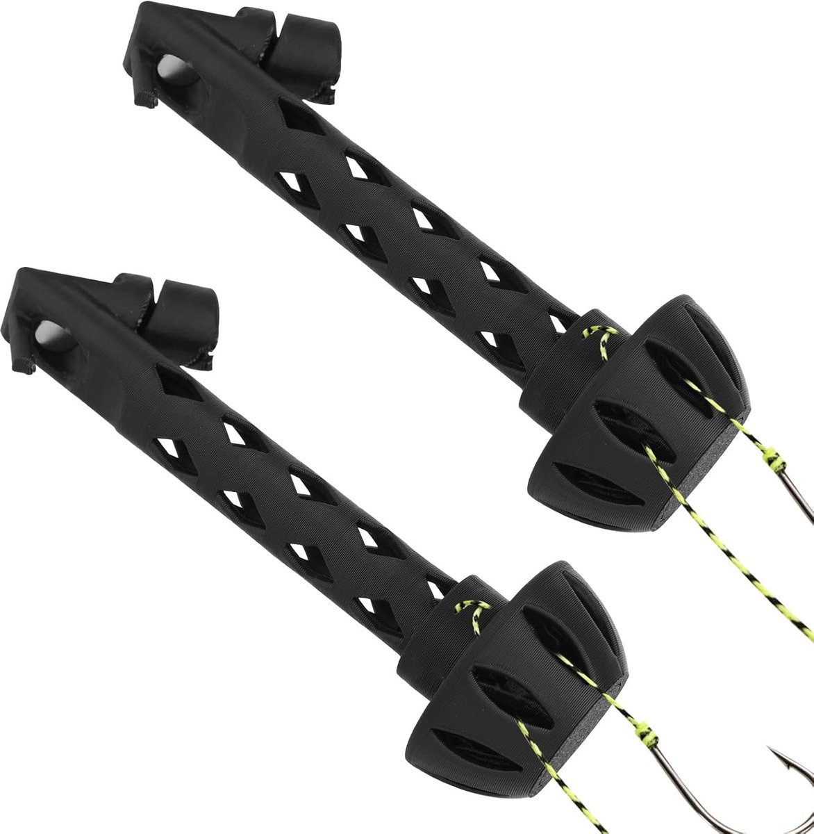 2 stuks Magnetische Rijgrijgertjes voor Vliegvissen – Universeel Handsfree Accessoire – voor de Meeste Haken, Voorsloot en Vliegen (Zwart)