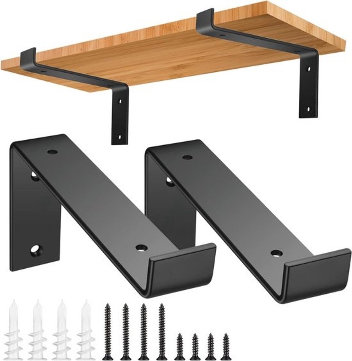 Zwevende Wandplankbeugels 18 cm - Robuste Hoekmontage voor Wandplanken