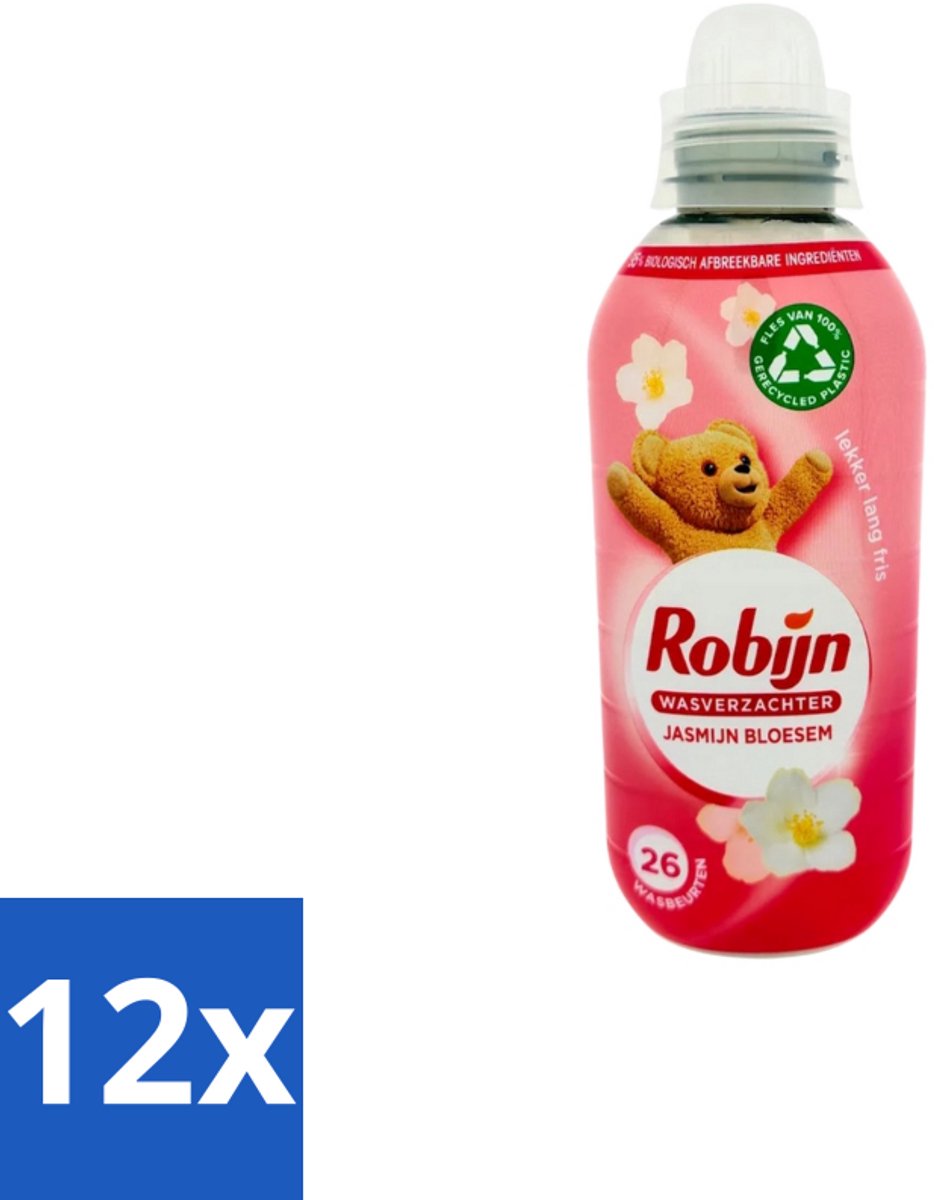 Robijn – Wasverzachter – Jasmijn Bloesem – 650 ml - Voordeelverpakking - 12 stuks