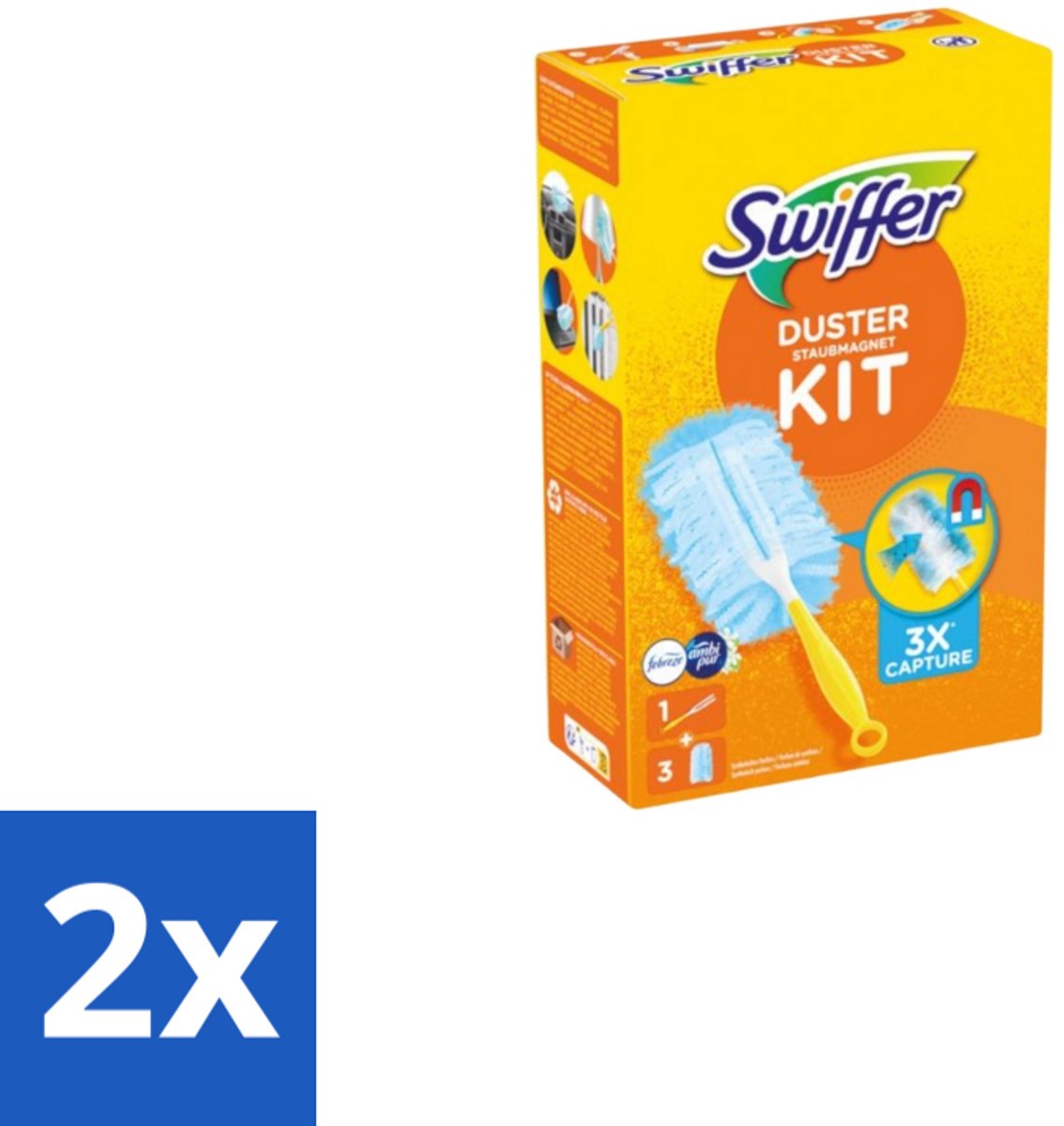 Swiffer – Starterkit + 3 Navullingen – Met Febreze - Voordeelverpakking - 2 stuks