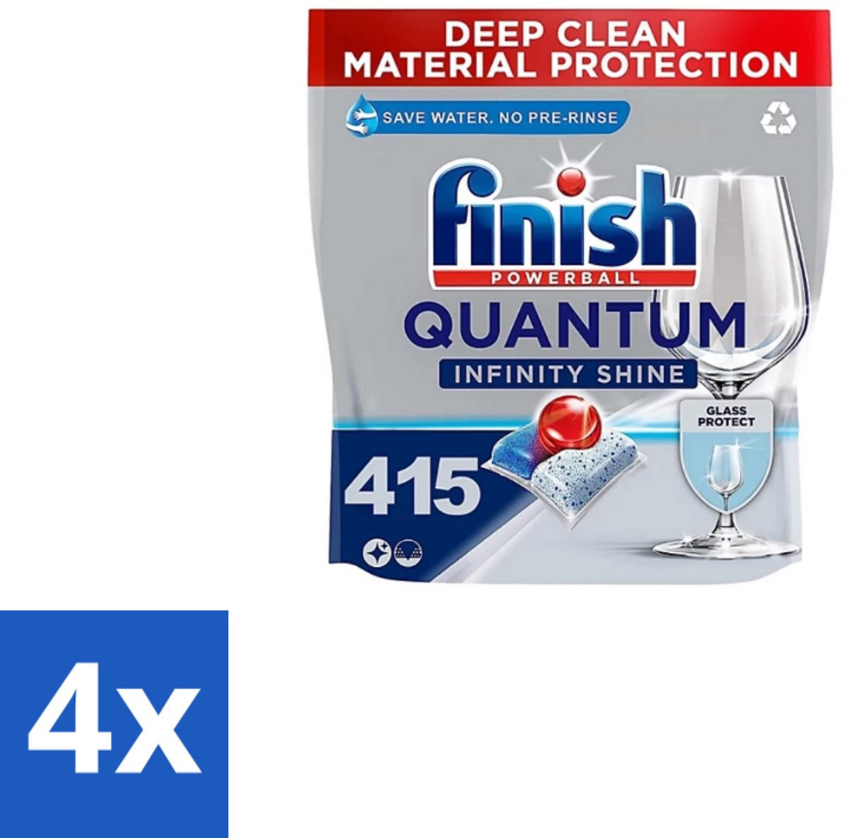 Finish – Vaatwastabletten – Quantum Infinity Shine – 83 Capsules - Voordeelverpakking - 4 stuks