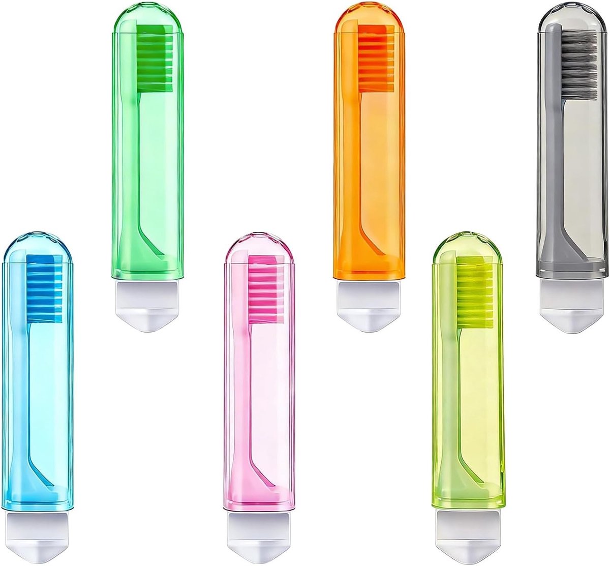 Vouwbare Reis Tandenborstel, Mini Tandborstel, Draagbaar met Hygiënische Bescherming, Perfect voor Vakantie, Kamperen, Kantoor en Reizen, Verkrijgbaar in 6 Kleuren