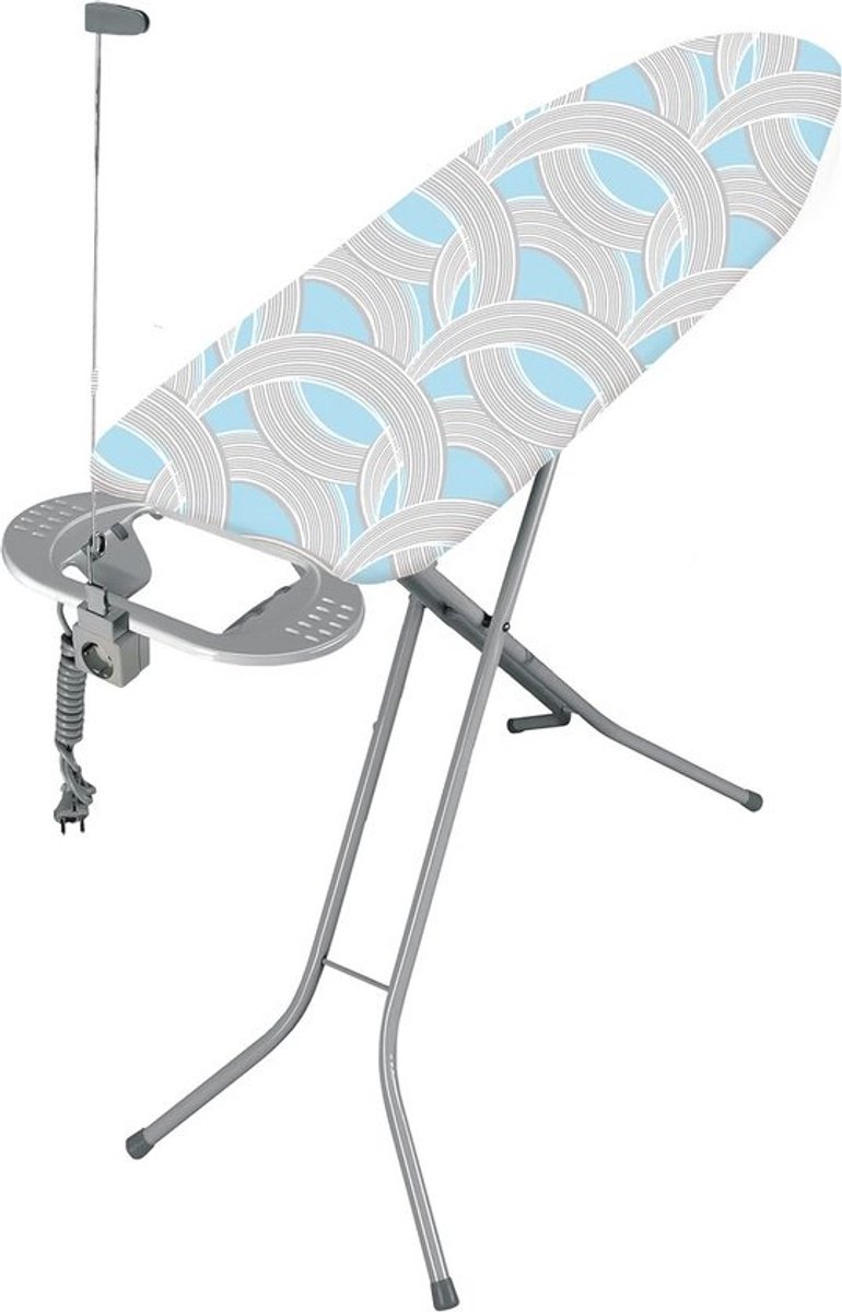 Verstelbare Strijkplank met Mouwstrijkplank en Kabelantenne - 145 x 59-95 cm