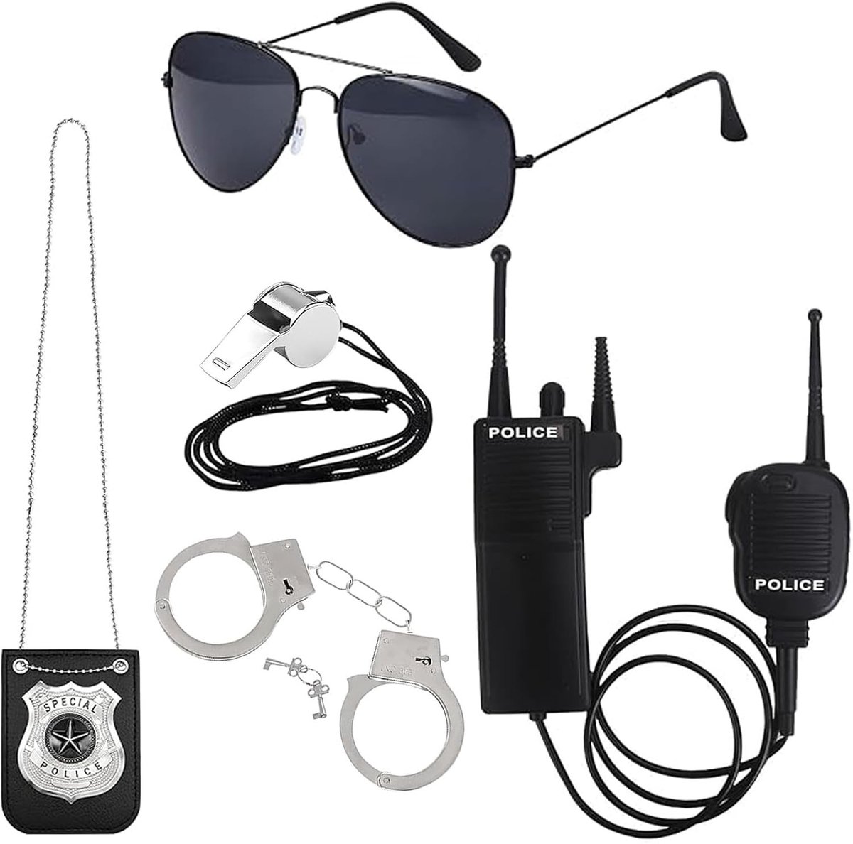 Politiekostuumaccessoires voor carnaval, cosplay en Halloweenfeesten - politieagenten, uniformen en feestkleding