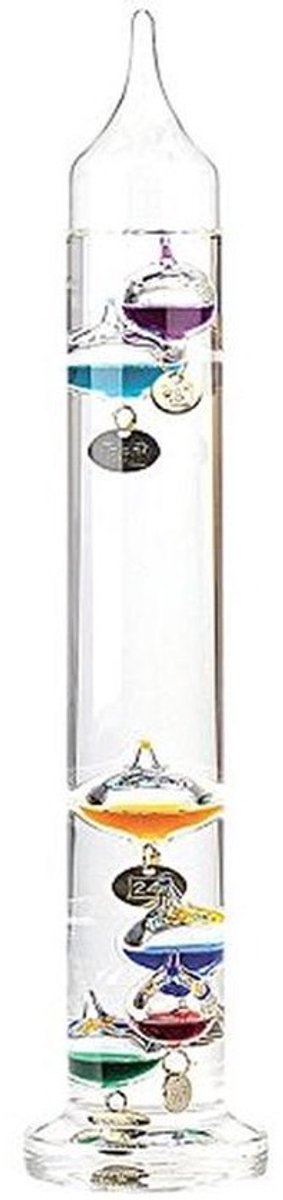 Groot Galileo-thermometer Deluxe - Glazen Thermometer met Kleurige Ballen