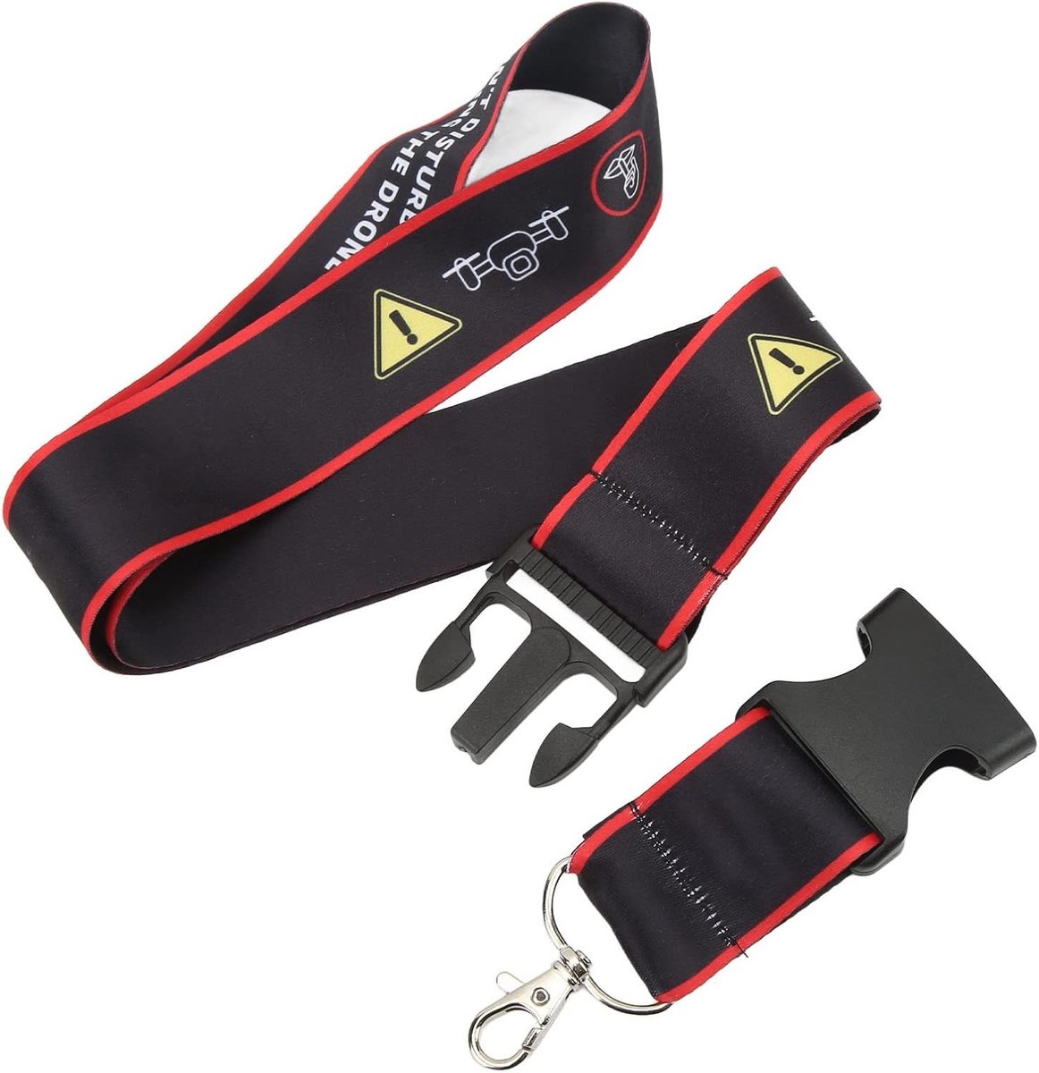Comfortabele Nekband voor Afstandsbediening met Waarschuwingsleus - Anti-Val Lanyard van Nylon voor RC Drones en Accessoires (Rood)