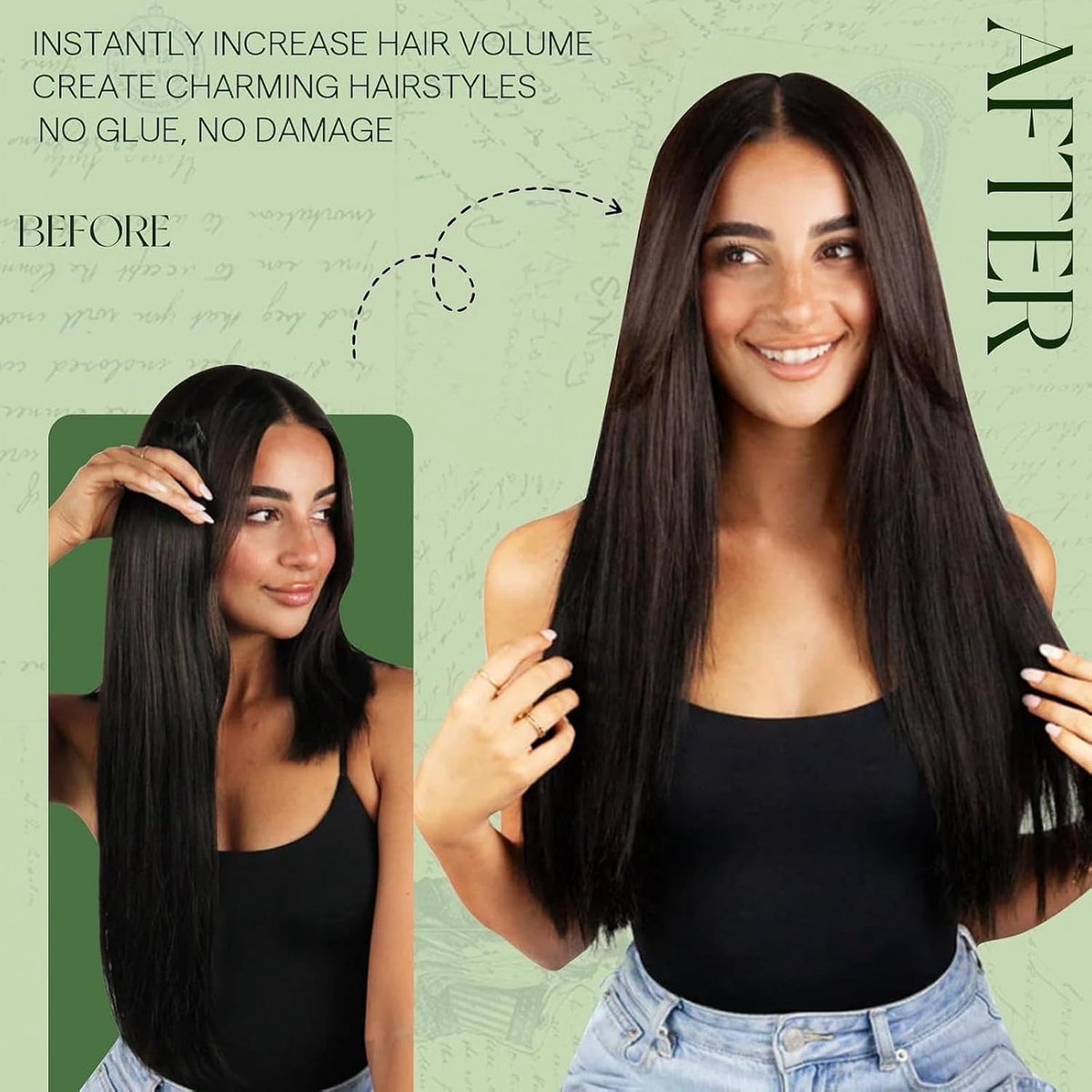 Klip-in Haarextensions van Echte Haar Donkerbruin 7 Stuks 25 cm 80 g voor Volumineuze Haarstijl