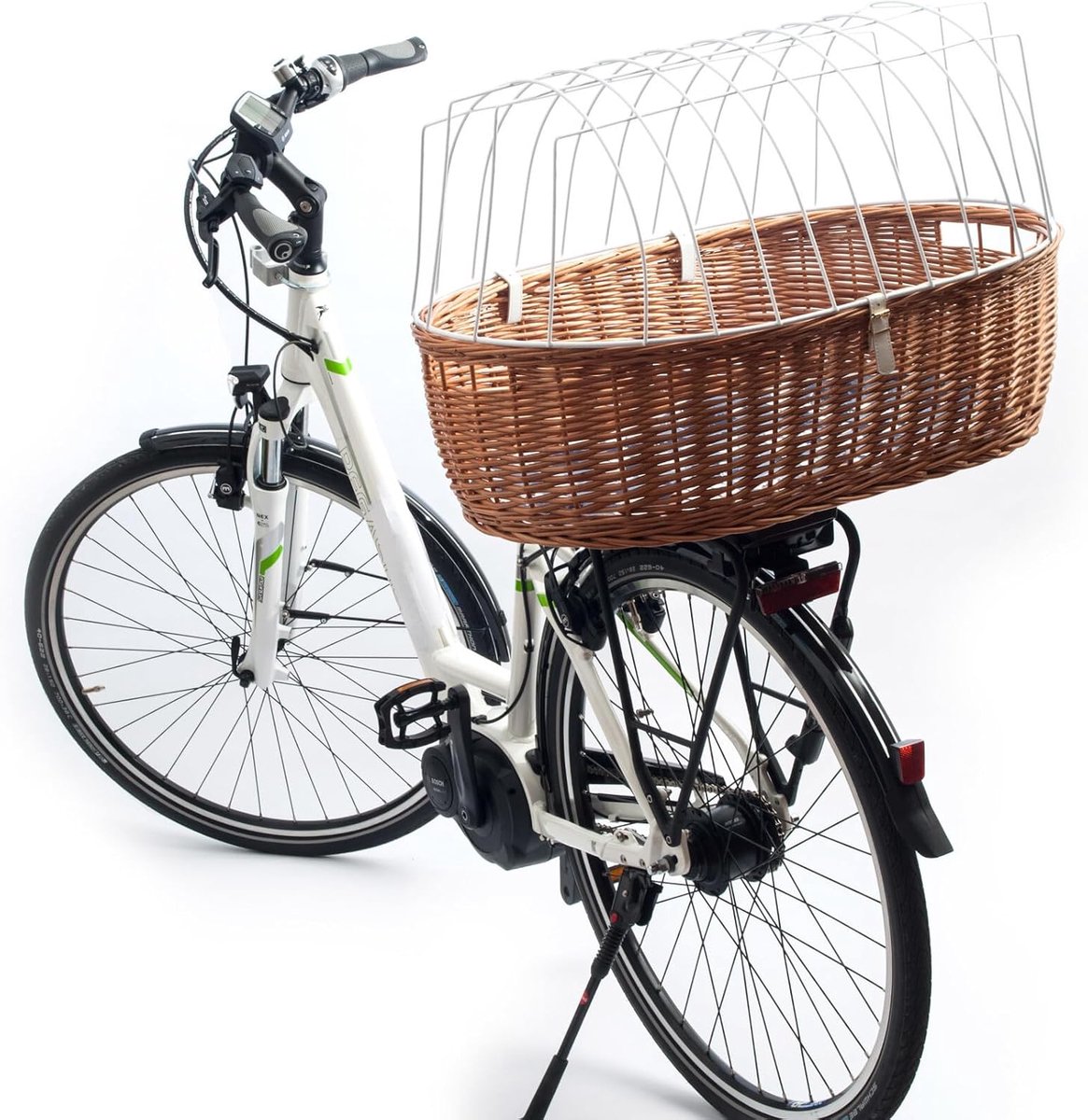 Hondenfietsmand - Reismand Hond - Fietsen met hond - Inclusief beschermkap - 72 cm - Bruin