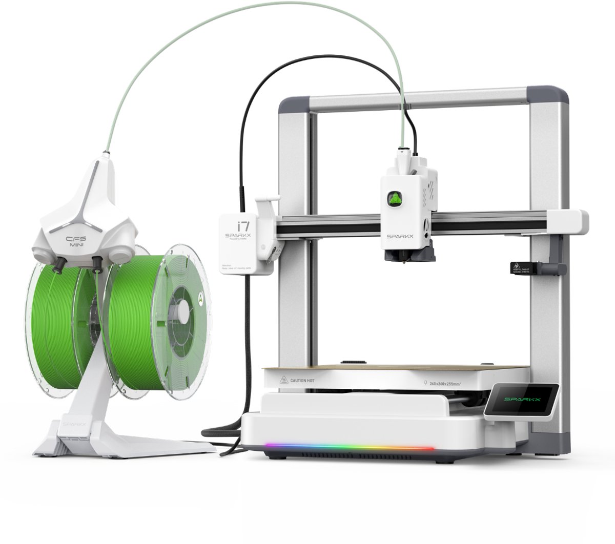 Creality SPARKX i7 Autofill Combo 3D-printer - met CFS Mini - Printfout Detectie - 2 Filamentslots - Wifi - AI-camera - 500 mm/s Printsnelheid