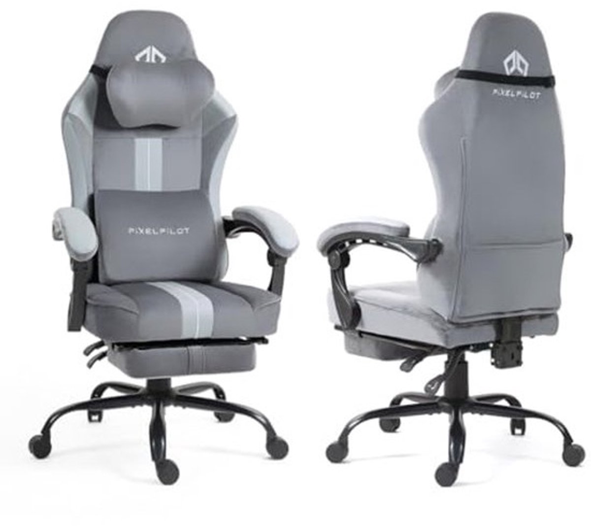 Ergonomische Gamingstoel met Voetensteun en Ademend Stof voor Optimale Comfort