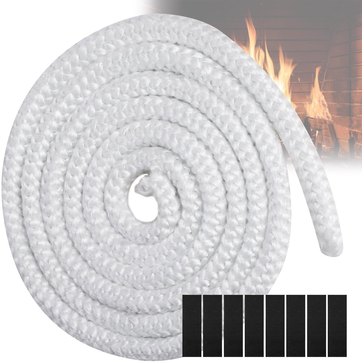 Elzusha - Vuurvaste Deurrubbers voor Openhaard en Oven, 10mm x 2.5m