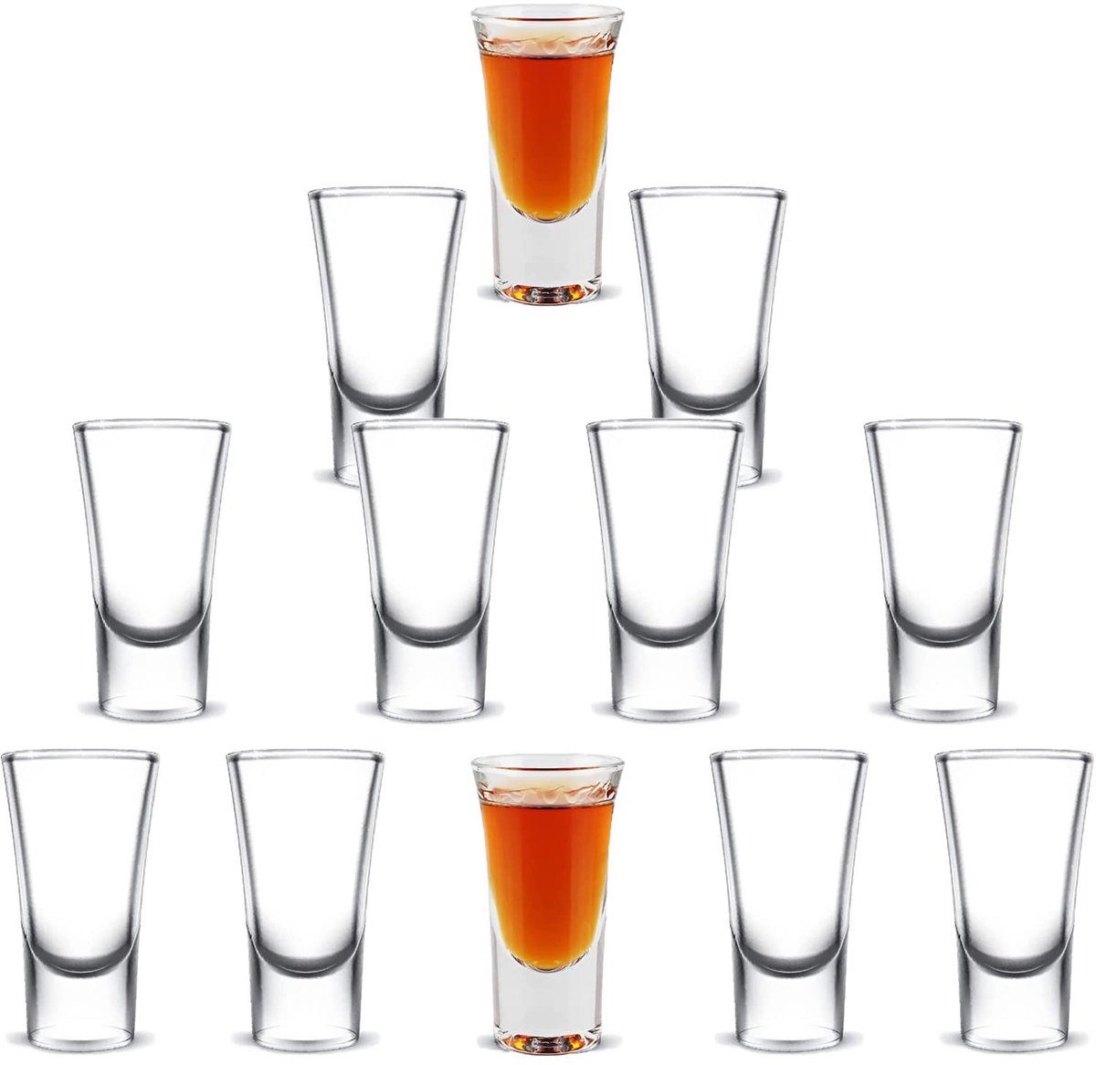Elzusha - Set van 12 Shotglazen 30 ml voor Diverse Dranken