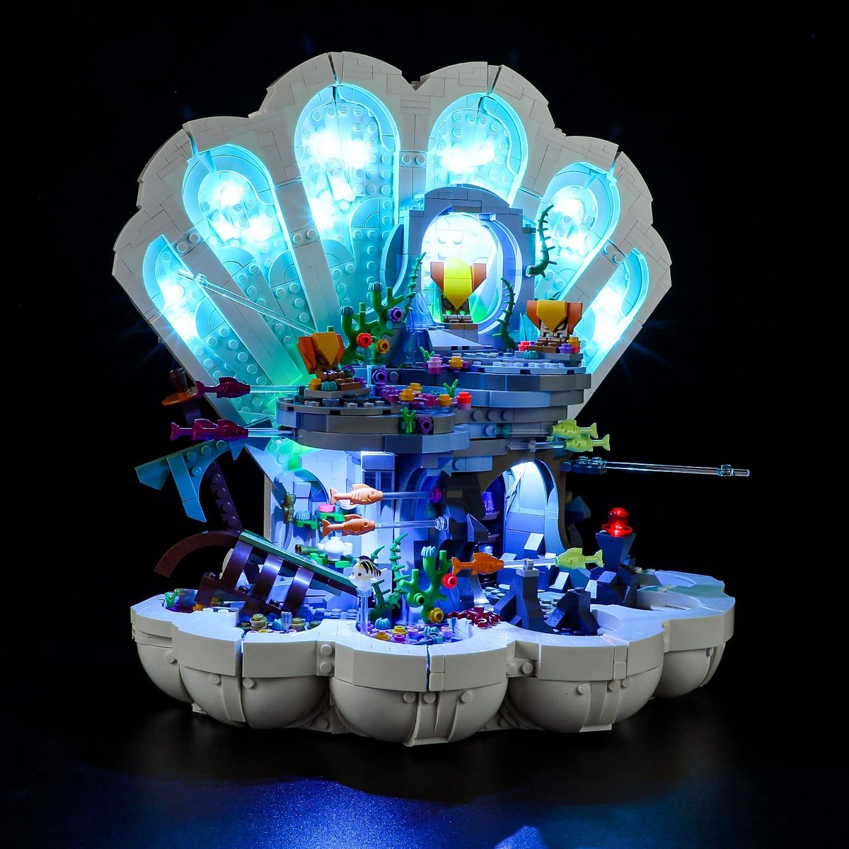 Elzusha - LED Verlichtingsset Compatibel met LEGO The Little Mermaid Royal Clamshell