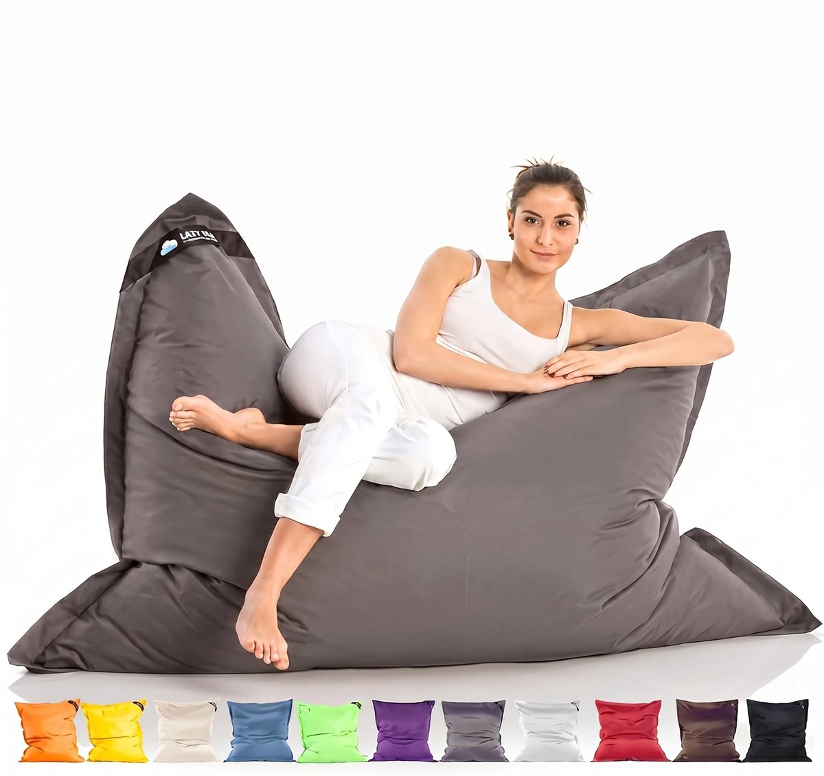 Solidchoice - Zitzak XXL Buiten & Binnen - 180x140cm - Nylon 400L - Wasbare Hoes