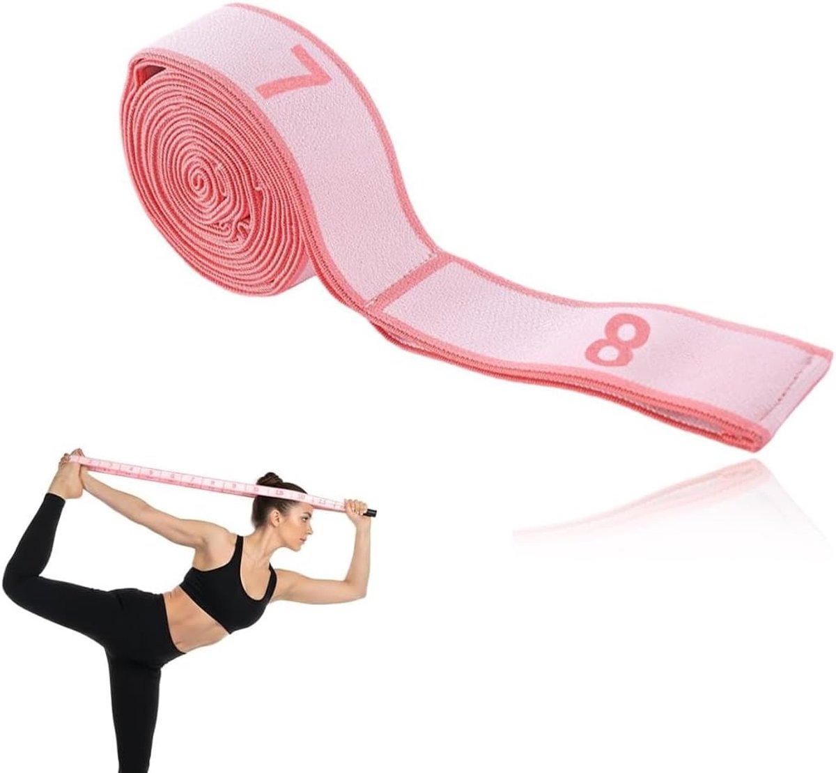 Elastische banden voor kinderen, set van 2, met verstelbare lussen voor yoga, gymnastiek en fysiotherapie, ideaal voor flexibiliteit en mobiliteit