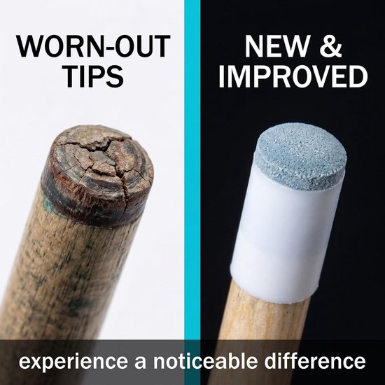 Upgrade cilinders en 10 vervangende staartkoppen voor biljart, snooker en pool - Accessoires voor biljartkeu. van upgrade — afbeelding 3