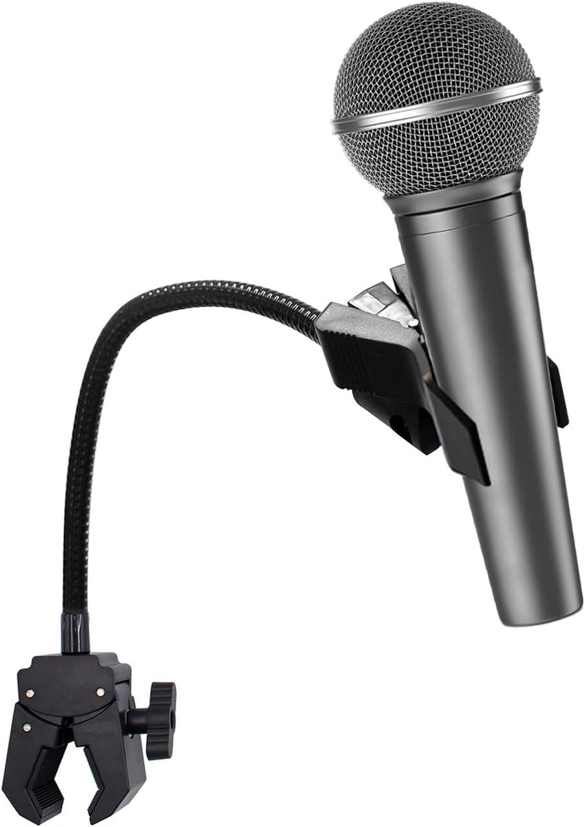 Verstelbare Microfoonstandaard met Klemmen, Flexibele Microfoonarm van 30 cm voor Live-uitzendingen, Opnames en Studio-toepassingen