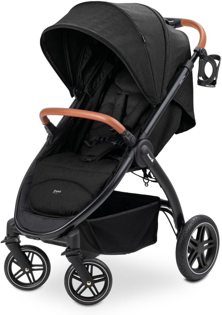 Kinderbuggy - Reisbuggy - Comfortabel Reizen - Ligstand Vanaf Geboorte - Tot 22 kg - Melange Black