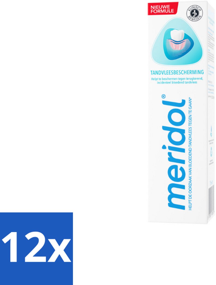 Meridol Tandpasta Tandvleesbescherming 75 ml - Voordeelverpakking - 12 stuks