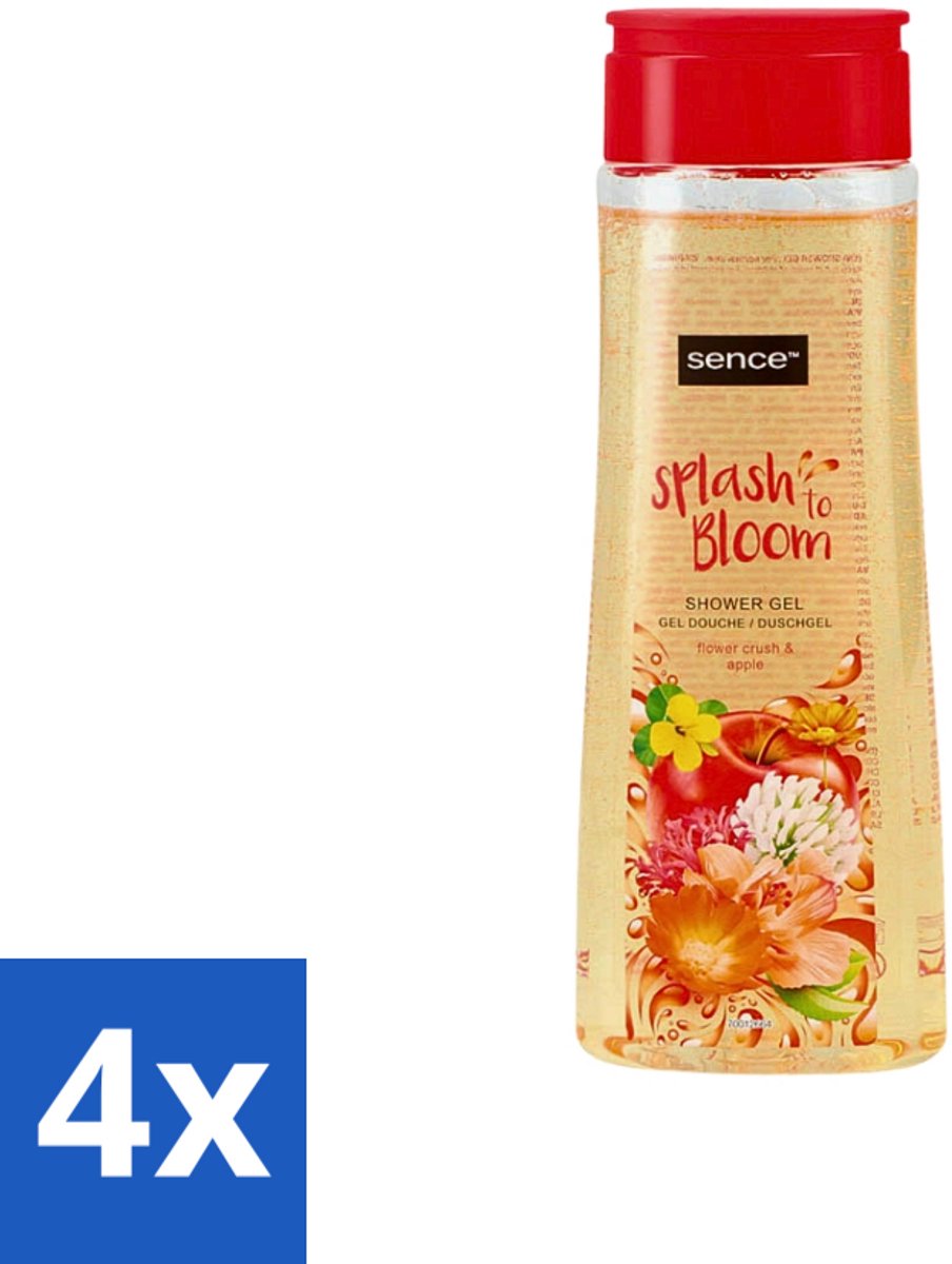 4 x Sence - Body-X Twilight Amber - Douchegel - Voor Vrouwen - 500 ml - Douchegel Voor Vrouwen - Fruitige Geur - Bloemige Geur - Douchegel Voor Dagelijks Gebruik - Body-x Twilight Amber