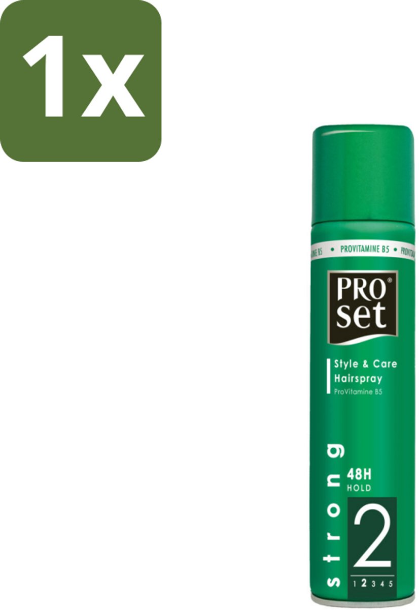1 x Proset Haarspray Sterk 300 ml - Haarspray - Haarspray 24 Uur - Haarspray Sterk - Haarspray Met B5 - Haarspray Volume