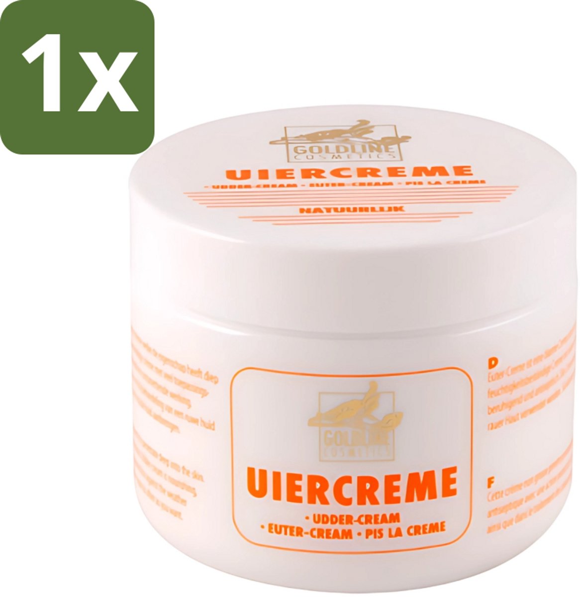 1 x Goldline - Uiercrème - Huidverzorging - Intensief Hydraterend - 250 ml - Uiercrème - Huidverzorging - Hydratatie - Droge Huid - Gevoelige Huid