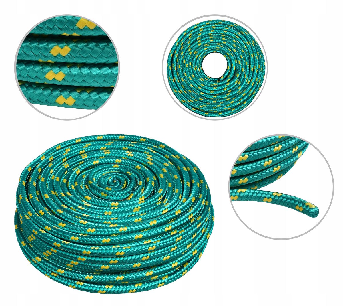 Merkloze Gevlochten Polypropyleen Touw 12mm - 100m Groen