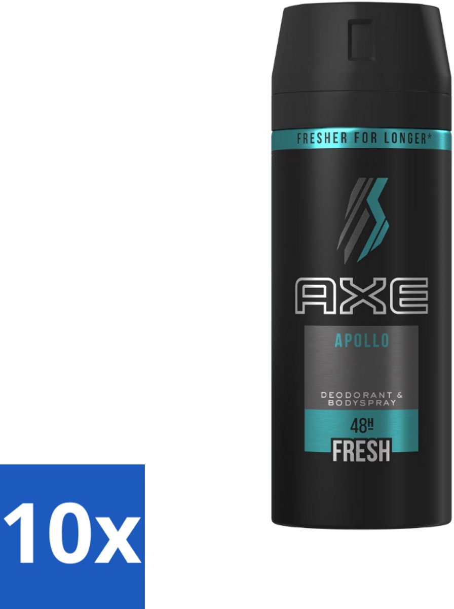 Axe - Deodorant Bodyspray - 48hrs Non Stop Fresh - Apollo - 150 ml - Bulkverpakking - 10 stuks