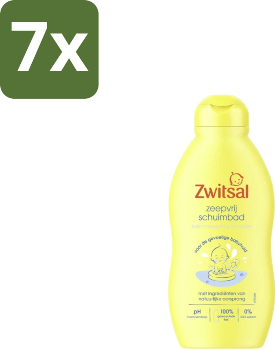 7 x Zwitsal – Schuimbad – Zeepvrij – 200 ml - Baby Bad - Zeepvrij Schuimbad - Babyhuid Verzorging - Babyhuid Bescherming - Schuimbad Baby