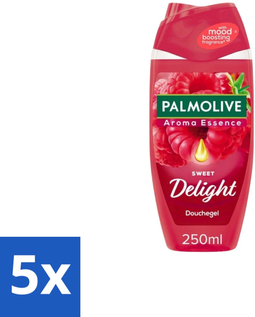 5 x Palmolive – Douchegel – Sweet Delight – 250 ml - Douchegel - Fruitige Geur - Reiniging - Verzorging - Huidverzorging