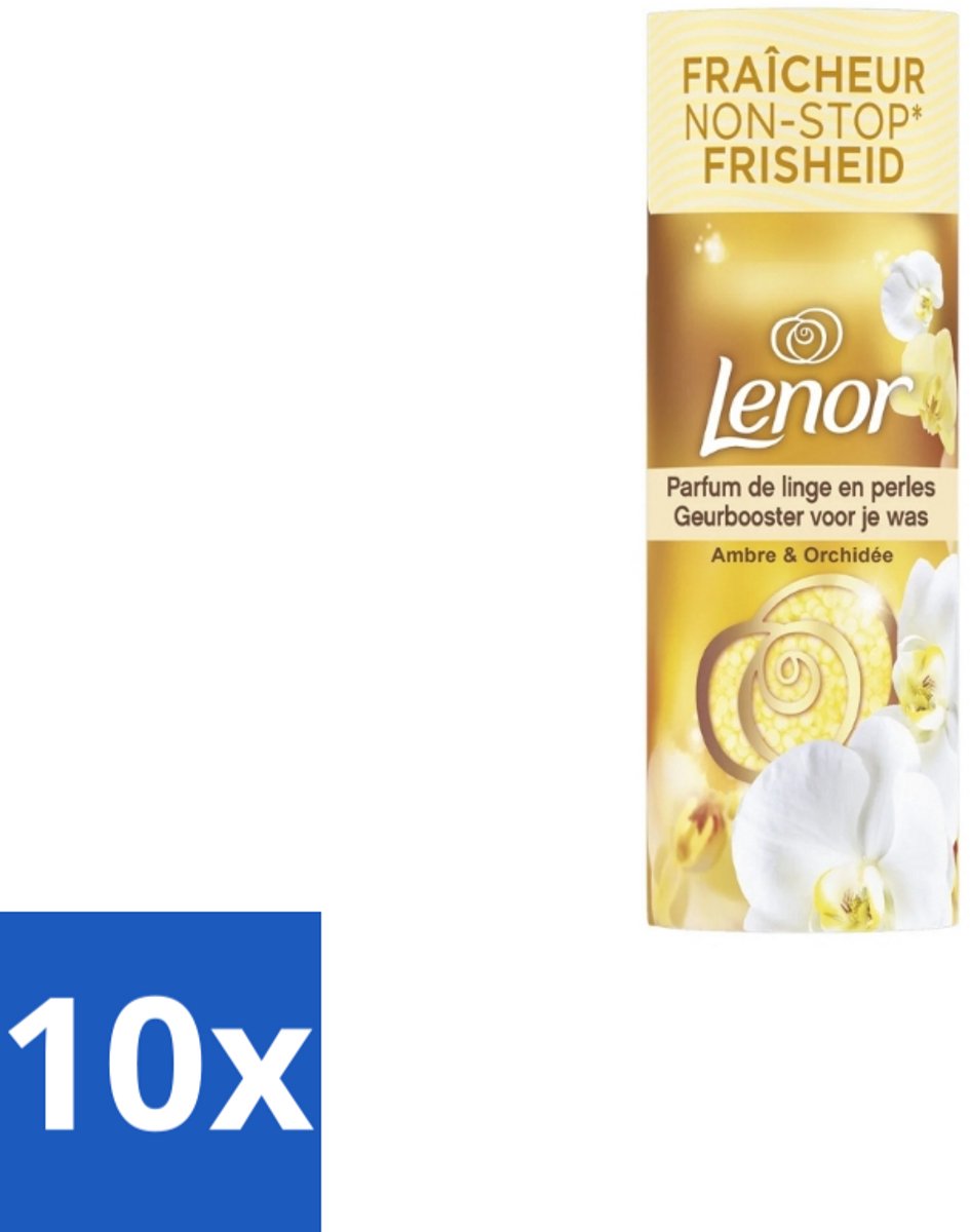 10 x Lenor – In-Wash Geurbooster – Gouden Orchidee - 19 wasbeurten - Geurbooster - Wasgeur - Wasgeurbooster - Geur In Was - Wasgeur Intensiteit