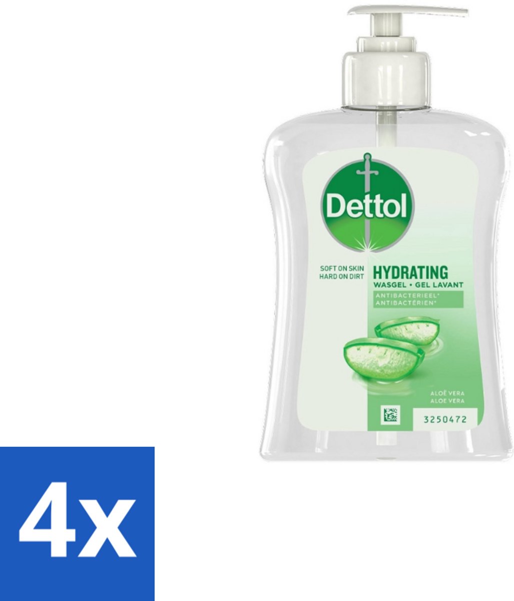 4 x Dettol Handzeep Hydraterend Aloë Vera 250 ml - Handzeep - Antibacteriële Handzeep - Aloë Vera Handzeep - Hygiëne - Handhygiëne