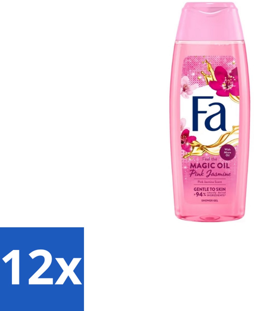 Fa – Douchegel – Magic Oil Pink Jasmine – 250 ml - Voordeelverpakking - 12 stuks