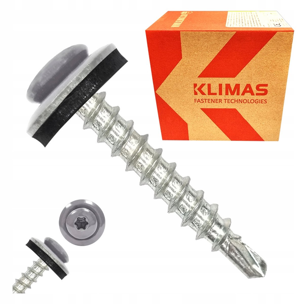 Boerschroeven 4,8x35 RAL 9006 TORX 250st Zilver - Wkręt-met