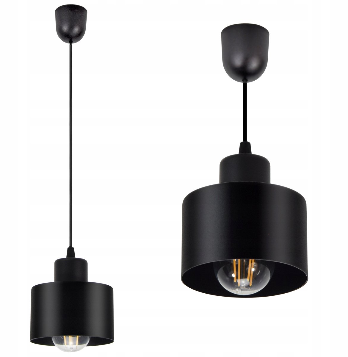Moderne Zwarte Hanglamp Plafond LED E27 - Verstelbaar