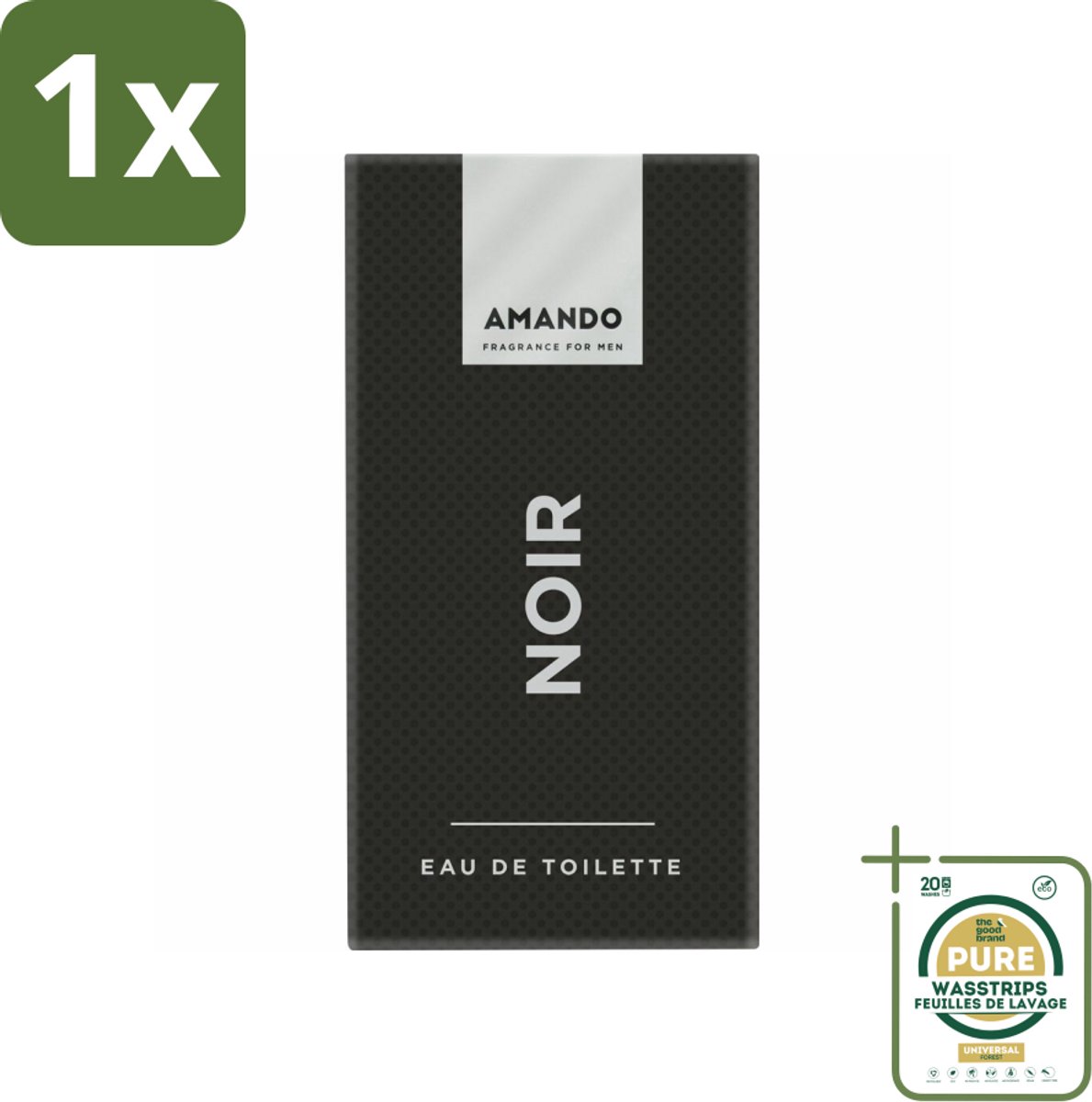 1 x Amando Noir Eau de Toilette 50 ml- Amando Noir Eau De Toilette - Mannelijke Geur - Klassieke Geur - Kruiden - Specerijen