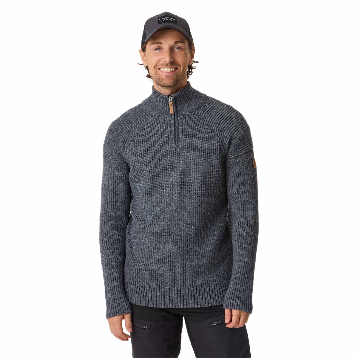 Swedemount Nordkap wollen trui met halve rits – unisex trui – Maat XL