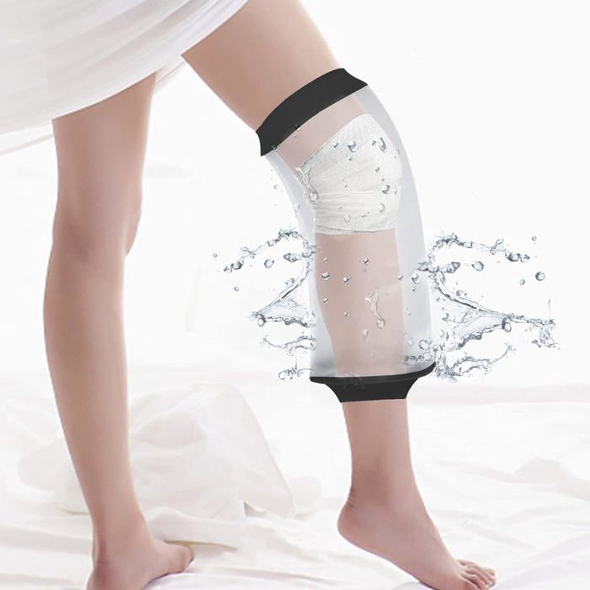 LISM-Waterdichte hoes voor beengips of -verband (geschikt om mee te douchen) - Zwart