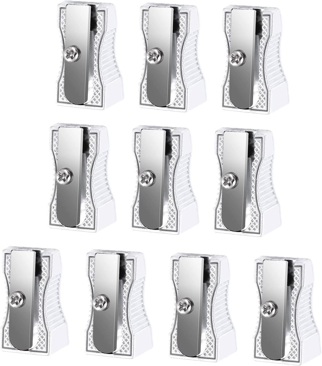 Potloodslijper - Zilver - Mini Puntenslijper van Aluminiumlegering - Voor Scholen en Kantoren