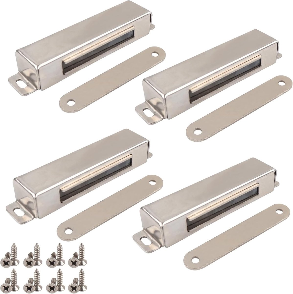 Set van 4 Magnetische Deursloten voor Kasten - Veiligheidssloten, Magnetische Beveiliging en Eenvoudige Installatie