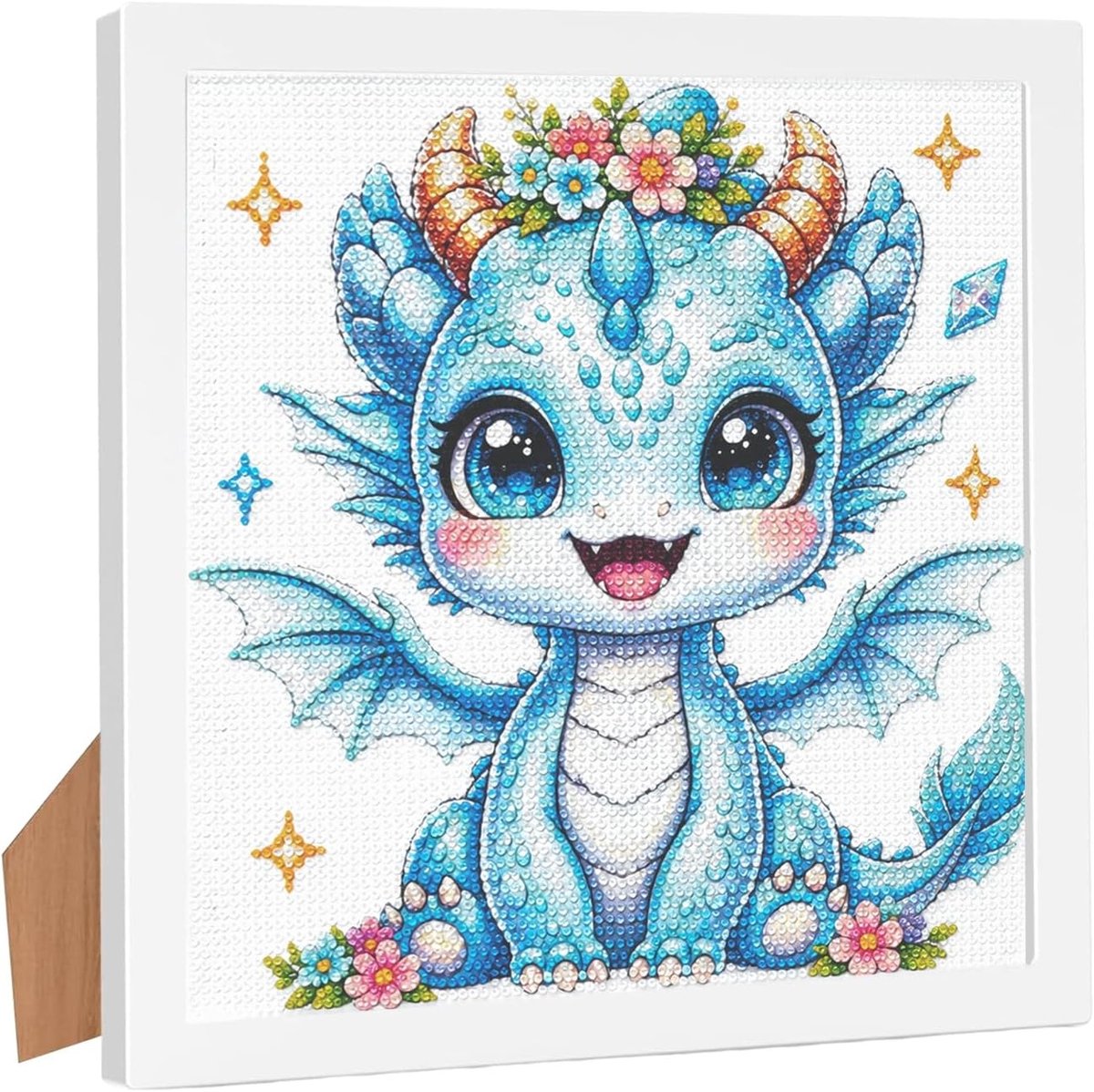Diamant Schilderen voor Kinderen - Draak en Dieren Motieven voor Jongens en Meisjes van 6 tot 12 Jaar - Creatieve Decoratie en Cadeau (18 x 18 cm)