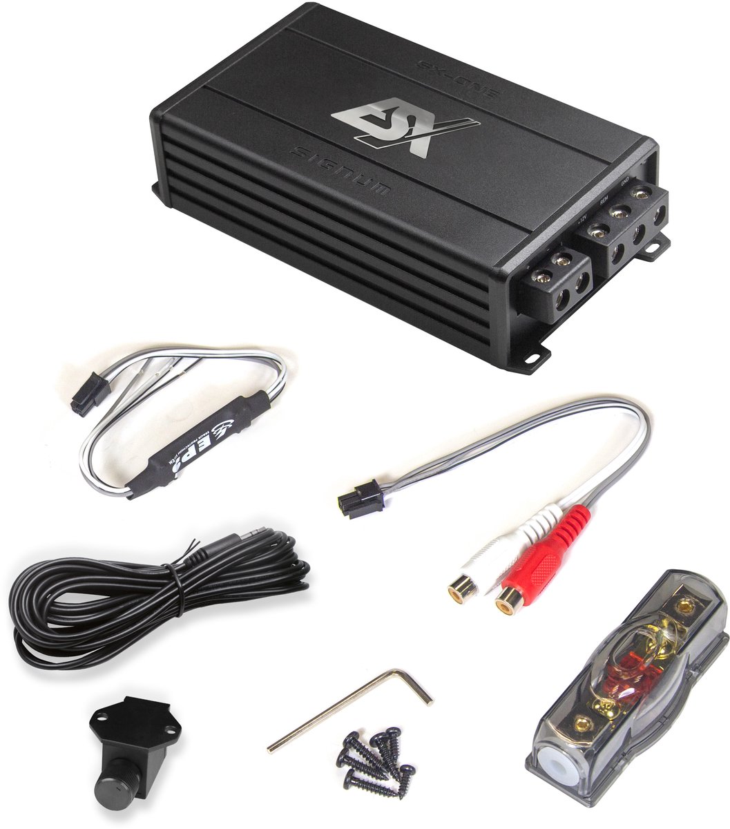 ESX Signum SX-ONE mini - 1-Kanaals versterker - 600 watt RMS - Monoblok versterker / Auto versterker Compact
