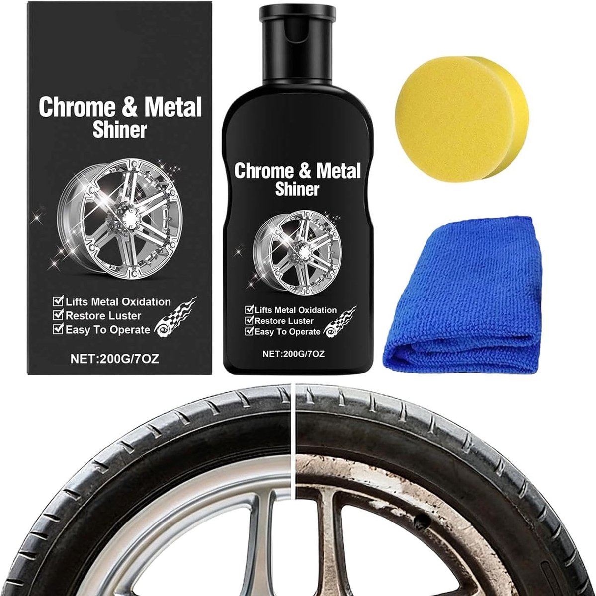 Velgenpolijstset - Autodetail set - Voertuigonderhoud - Verwijdert remstof - 158 x 78 x 35 cm - Niet gespecificeerd