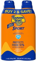 Banana Boat 2x Sport Ultra SPF 30 - Zonnebrand - 2x 170 gr, hoge bescherming