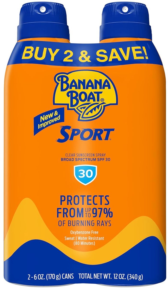 Banana Boat 2x Sport Ultra SPF 30 - Zonnebrand - 2x 170 gr, hoge bescherming